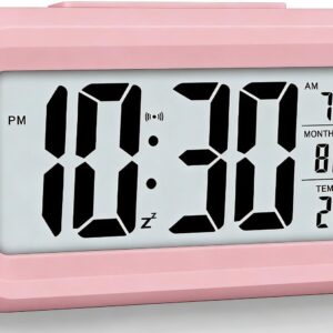 Digital Alarm Clock for Bedroom, Desk Clock Battery Operated, Digital Clock