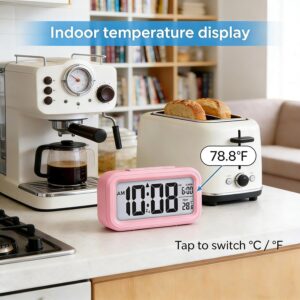 Alternative view of Digital Alarm Clock for Bedroom, Desk Clock Battery Operated, Digital Clock